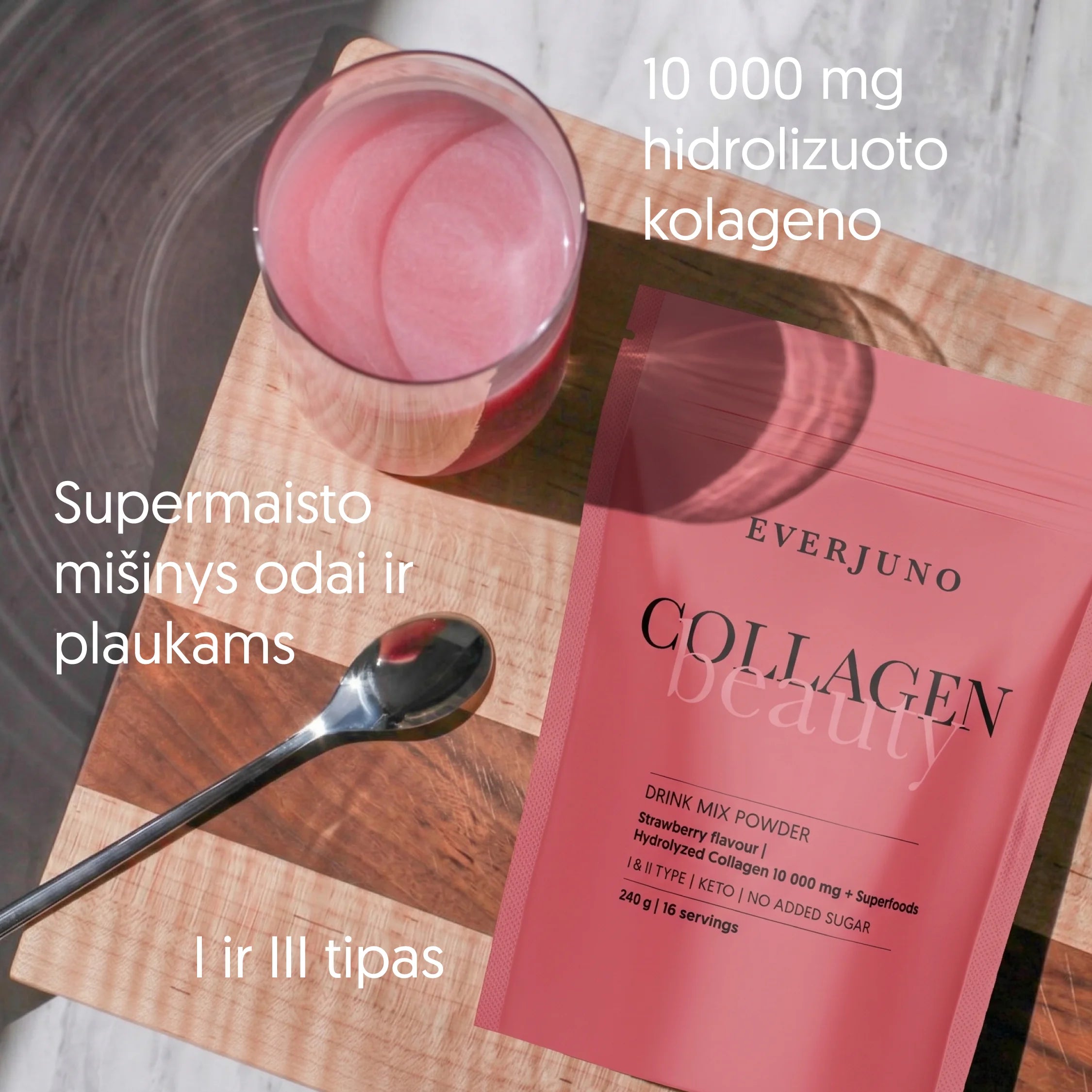 EVERJUNO Collagen Beauty - Hidrolizuotas kolagenas