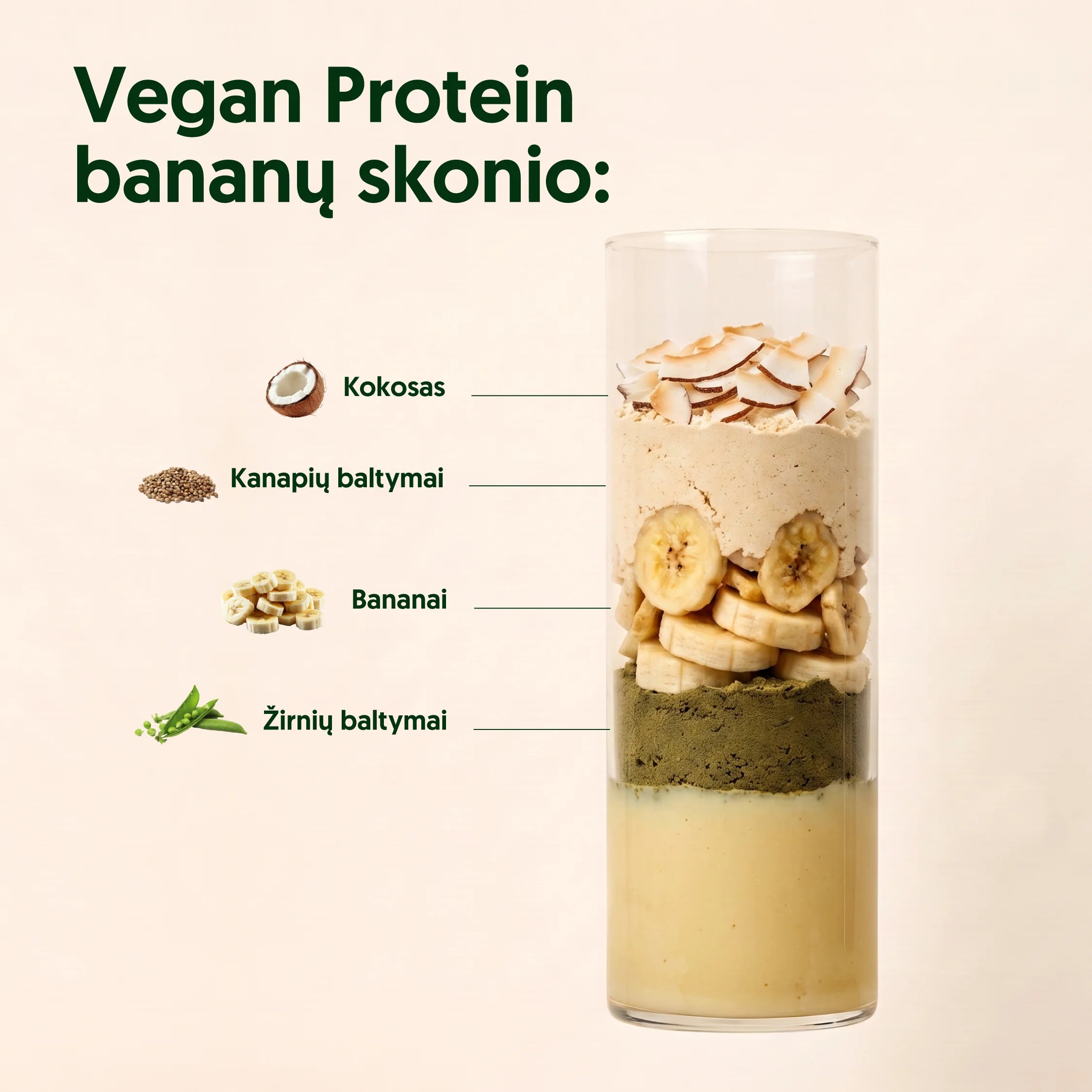 EVERJUNO Vegan Protein Banana - Ekologiški baltymai