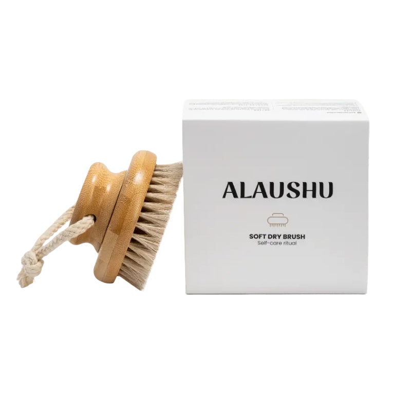 ALAUSHU Self-Care Ritual Body Brush – švelnus kūno šepetys sausam masažui