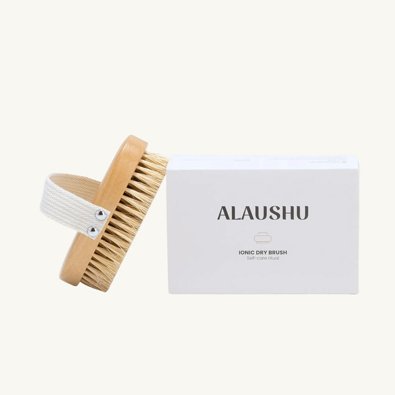 ALAUSHU Self-Care Ritual Copper Body Brush – varinis kūno šepetys sausam masažui