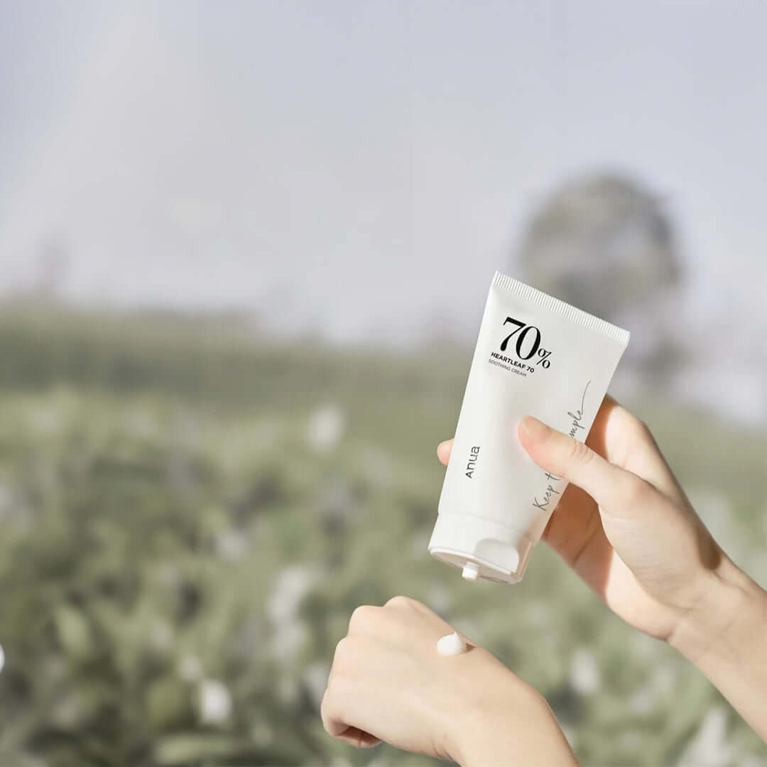 ANUA Heartleaf 70% Soothing Cream - raminantis veido kremas