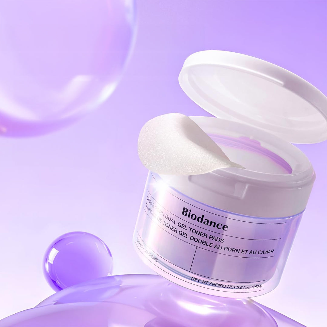 BIODANCE Caviar PDRN Dual Gel Toner Pads - geliniai toniko diskeliai