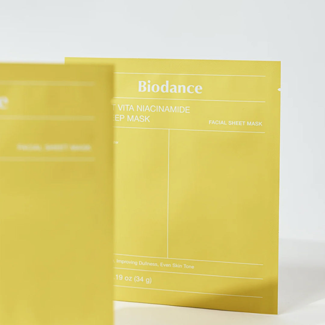 BIODANCE Radiant Vita Niacinamide Real Deep Mask - veido kaukė su niacinamidu