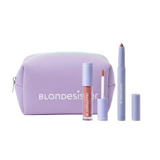 BLONDESISTER 03 Macaron + 01 Sugar Nude - lūpų makiažo rinkinys