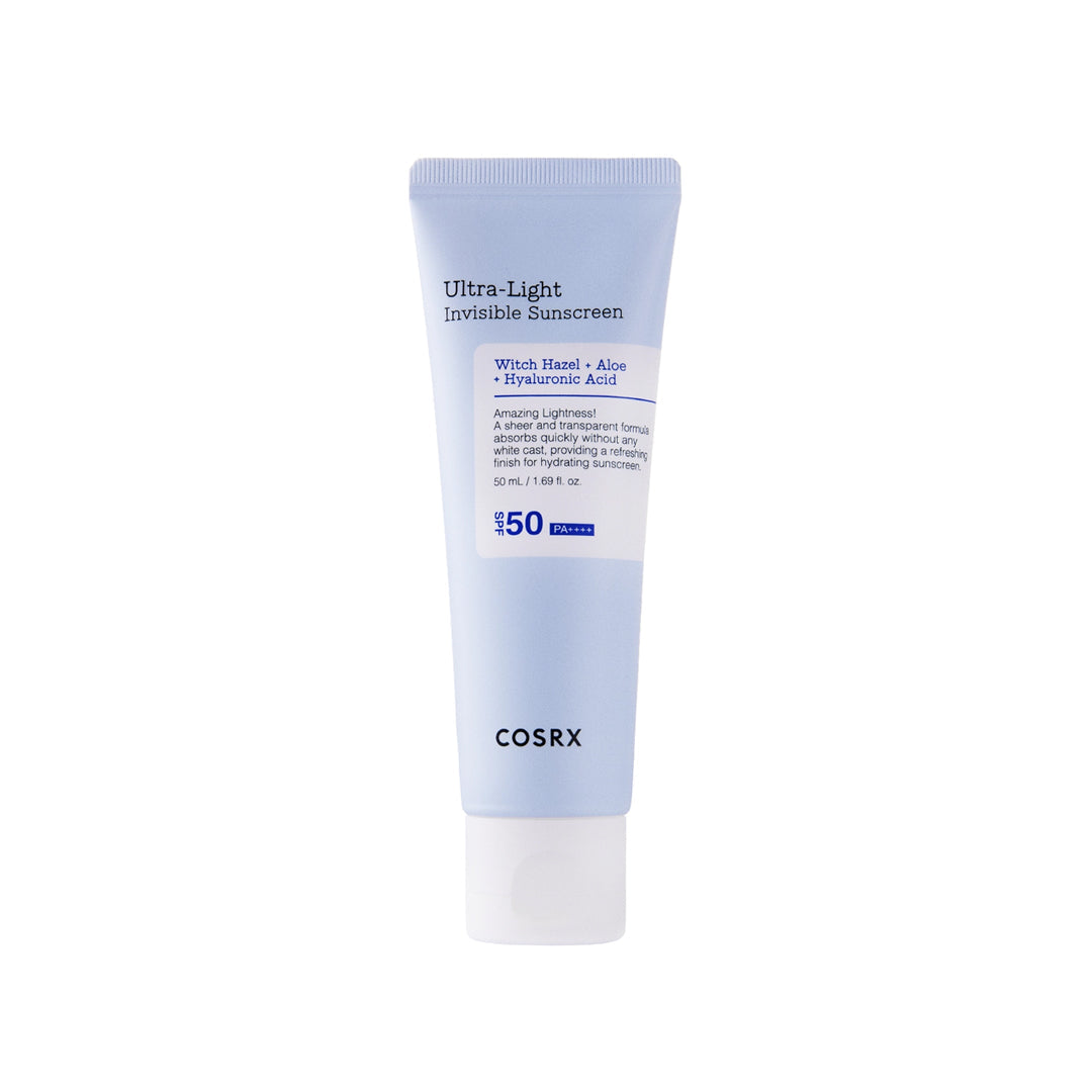 COSRX Ultra Light Invisible Sunscreen SPF50+PA++++ - lengvas apsauginis veido kremas nuo saulės