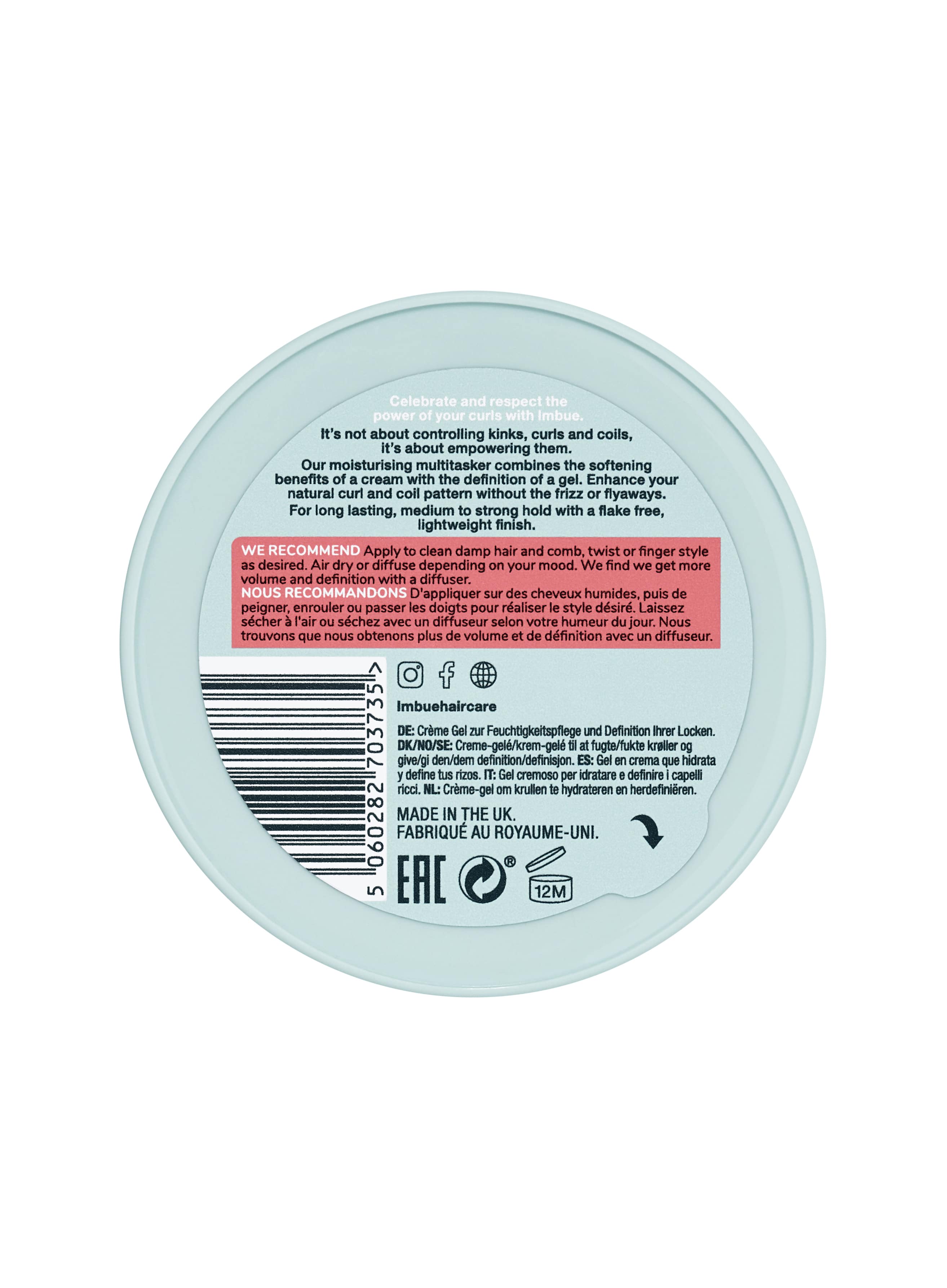 IMBUE Imbue Curl Empowering Creme - garbanas formuojantis kreminis gelis