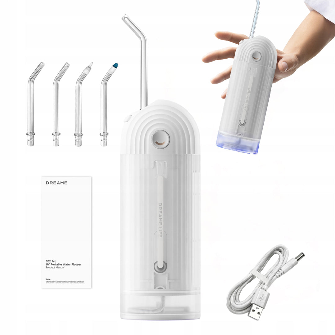 DREAME T02 Pro UV nešiojamas burnos irigatorius, baltas