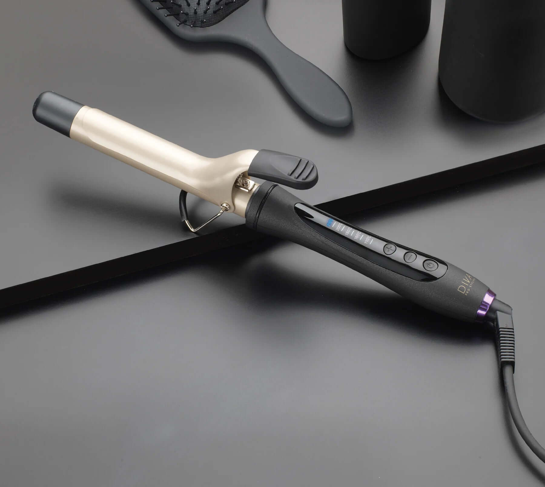 DIVA Pro Styling Digital Tongs - plaukų garbanojimo žnyplės