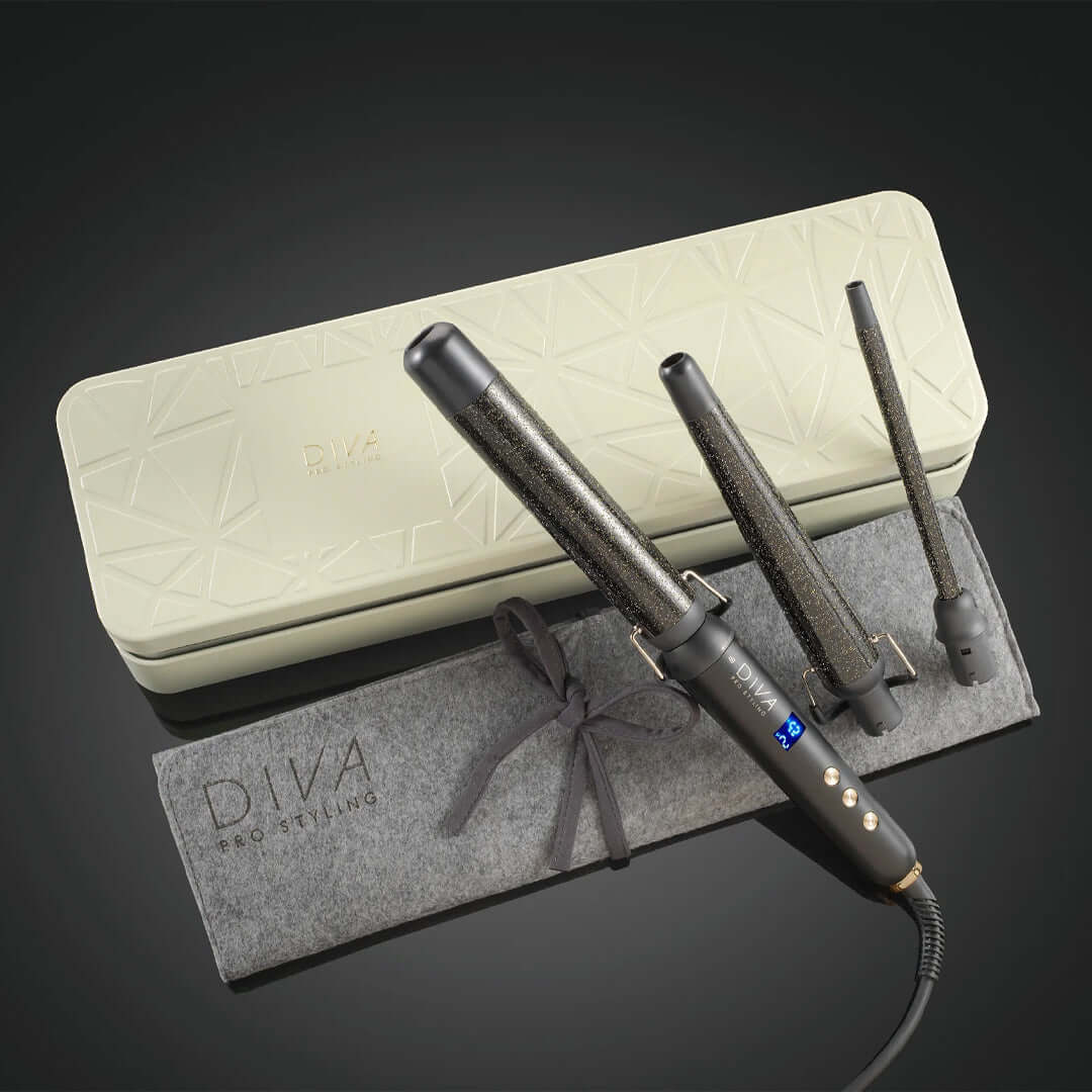 DIVA Pro Styling Precious Metals Gold Dust Multi-Wand - plaukų garbanojimo rinkinys