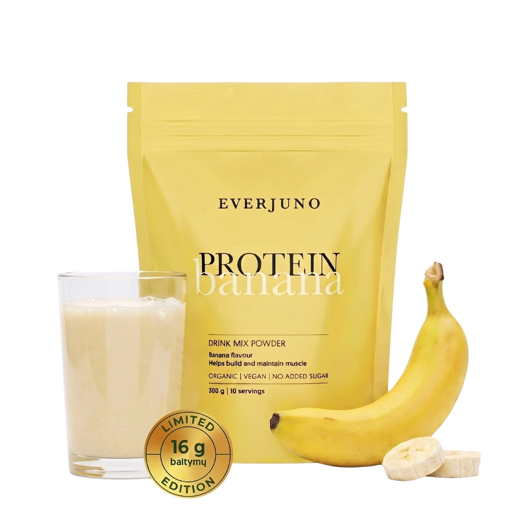 EVERJUNO Vegan Protein Banana - Ekologiški baltymai