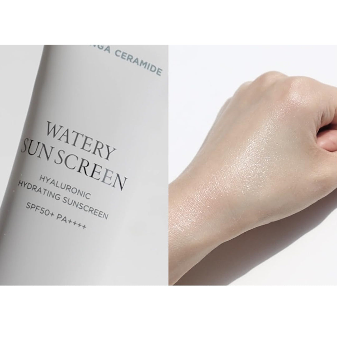 HEIMISH Moringa Ceramide Hyaluronic Hydrating Watery Sunscreen SPF50 PA++++ - apsauginis kremas nuo saulės