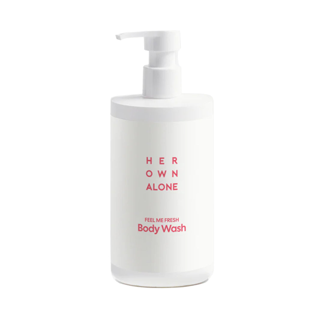 HER OWN ALONE Kūno prausiklis su pieno rūgštimi, 390ml