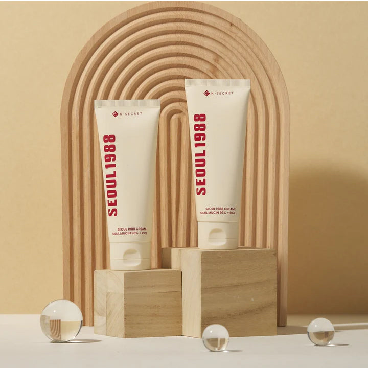 K-SECRET Seoul 1988 Snail Mucin 93% + Rice - raminamasis veido kremas