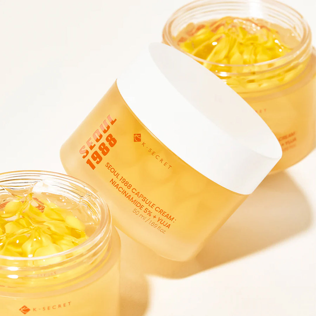K-SECRET Seoul 1988 Capsule Cream: Niacinamide 5% + Yuja - skaistinantis veido kremas