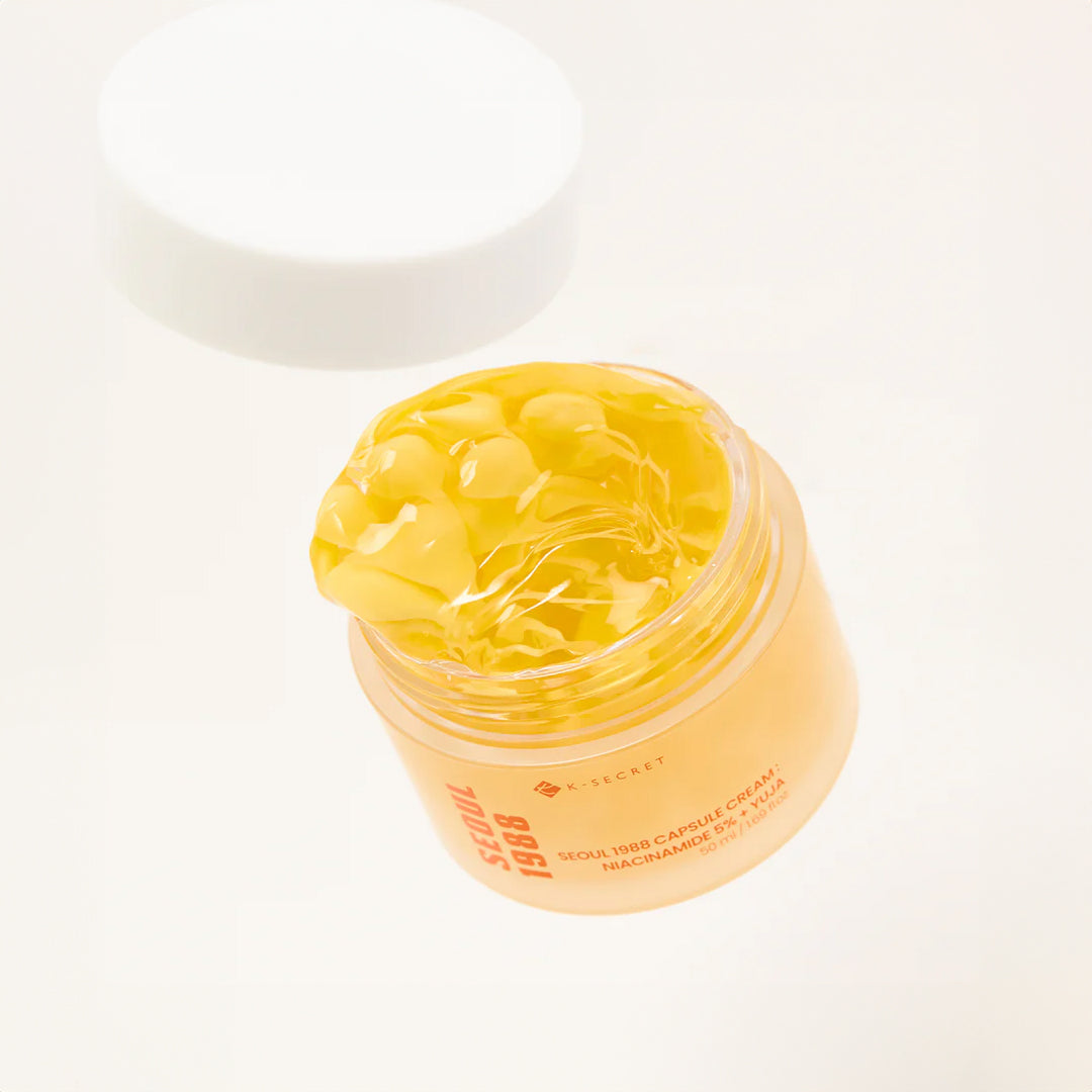 K-SECRET Seoul 1988 Capsule Cream: Niacinamide 5% + Yuja - skaistinantis veido kremas