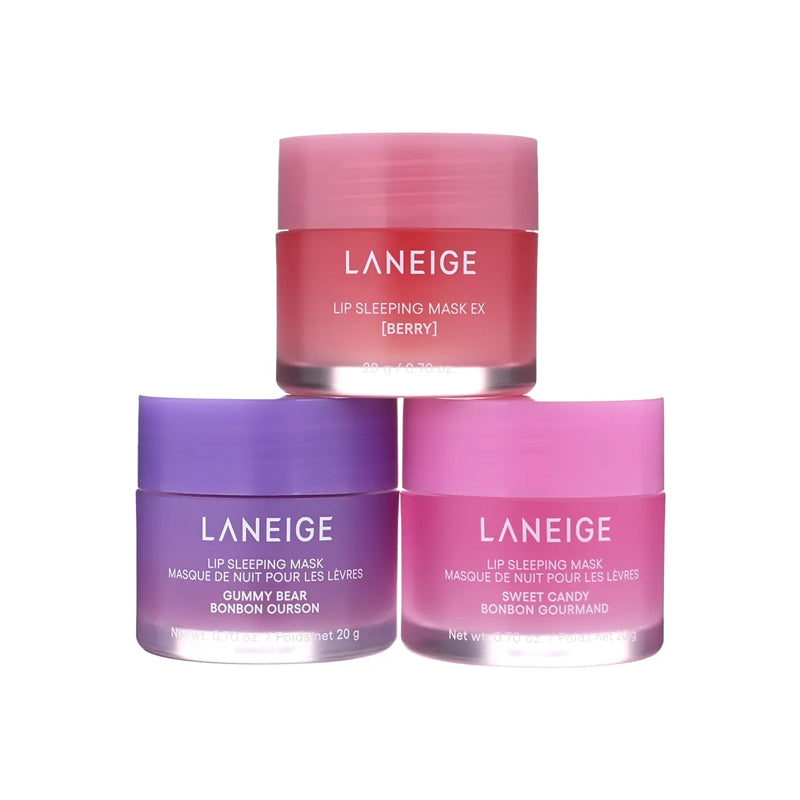 LANEIGE Lip Sleeping Mask Trio Set - lūpų kaukių rinkinys