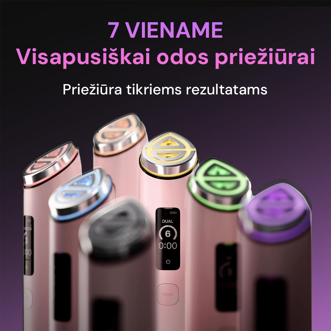 MEDICUBE AGE-R Booster Pro X2 - 7 funkcijų veido odos priežiūros aparatas, baltas