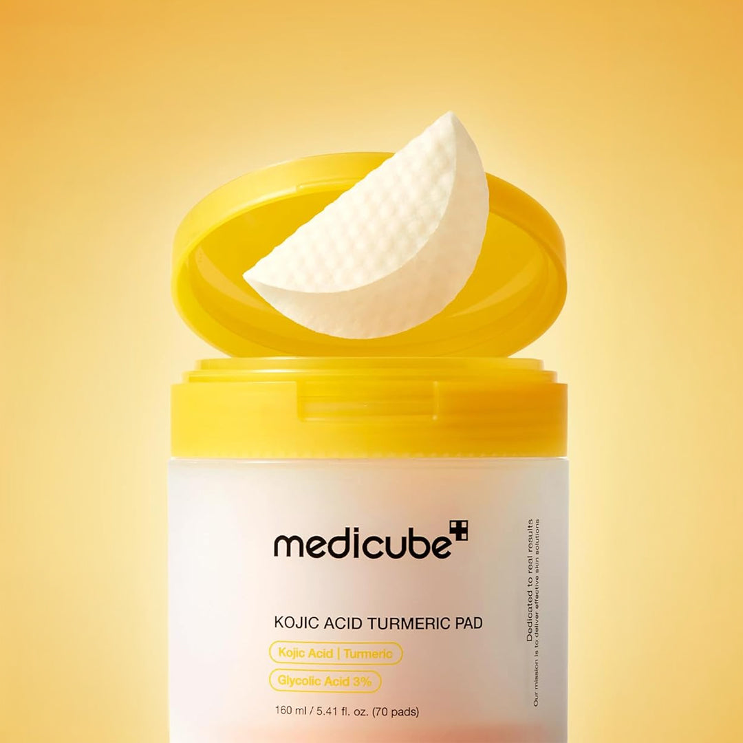 MEDICUBE Kojic Acid Tumeric Toner Pad - tonizuojantys diskeliai veidui