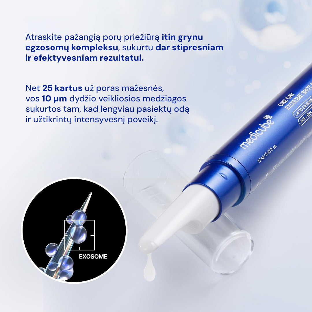 MEDICUBE One Day Exosome Shot Pore Ampoule 25000 - koncentruotas veido serumas