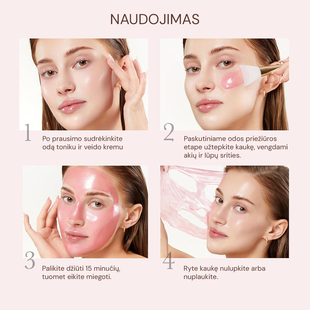 MEDICUBE PDRN Pink Caffeine Night Wrapping Mask - naktinė veido kaukė