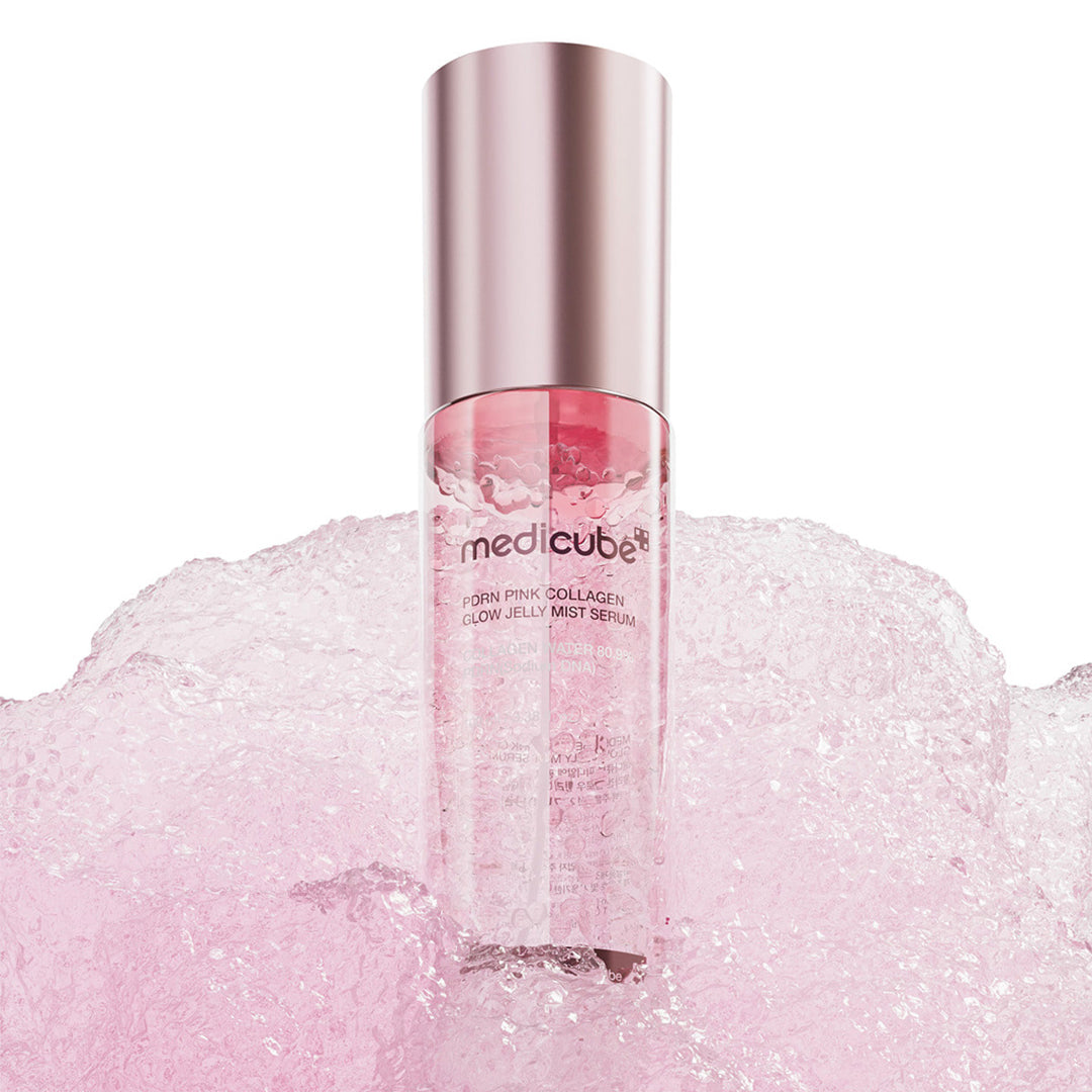 MEDICUBE PDRN Pink Collagen Glow Jelly Mist Serum - veido dulksna su kolagenu