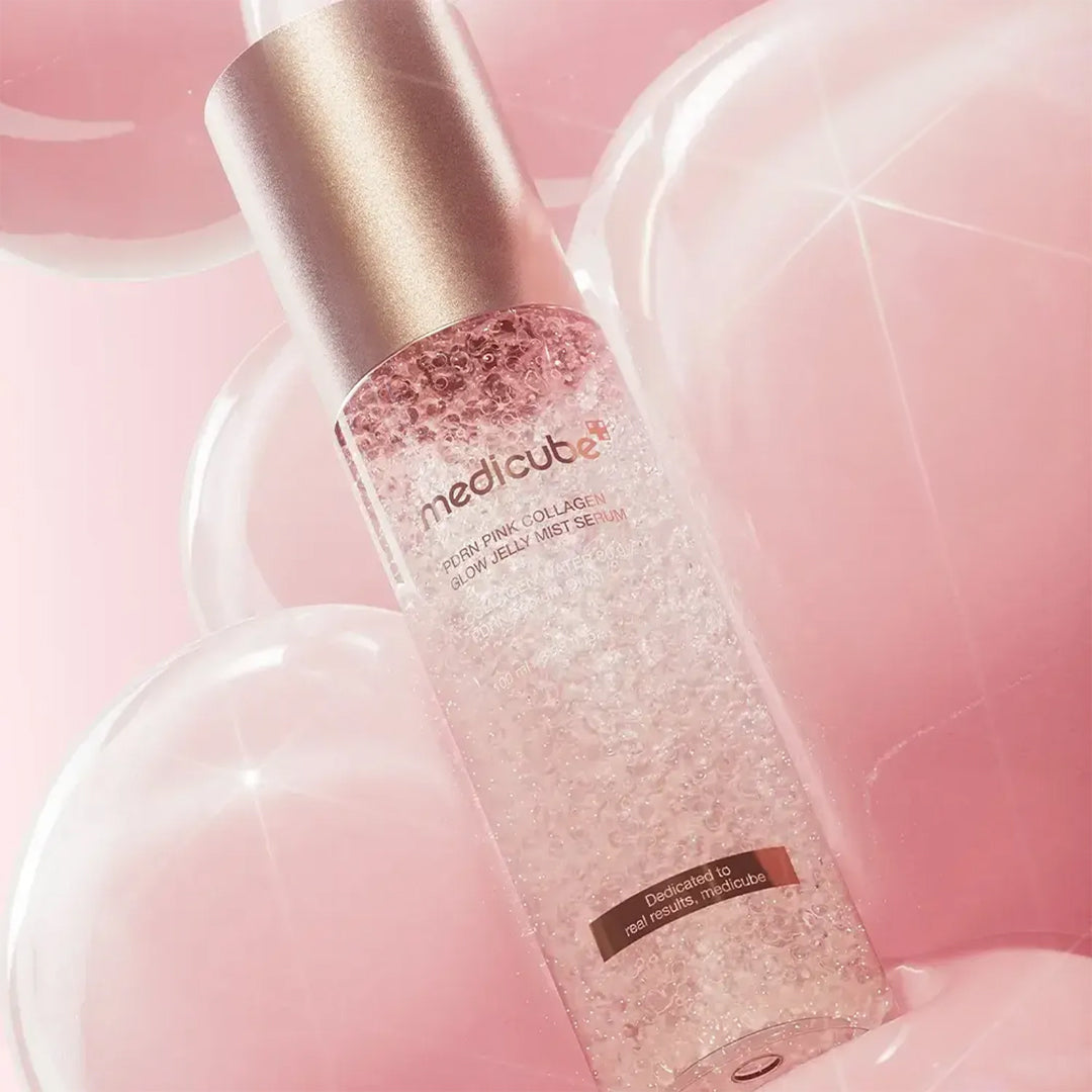 MEDICUBE PDRN Pink Collagen Glow Jelly Mist Serum - veido dulksna su kolagenu