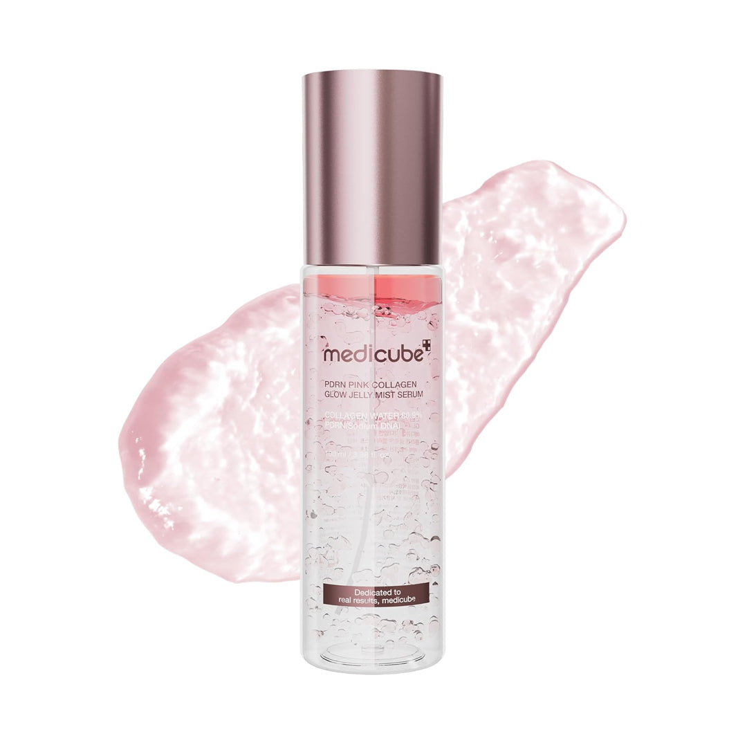 MEDICUBE PDRN Pink Collagen Glow Jelly Mist Serum - veido dulksna su kolagenu