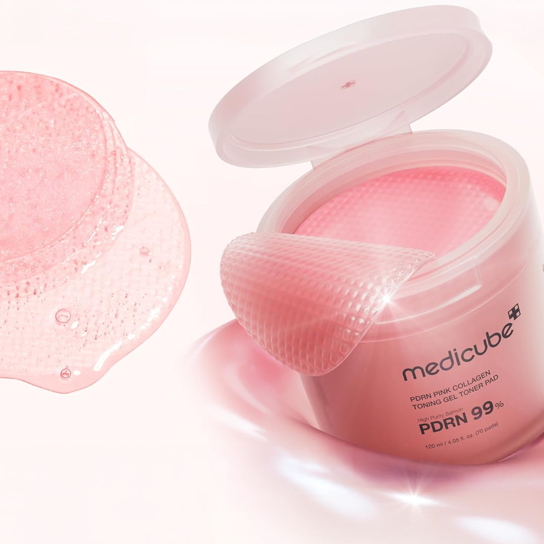 MEDICUBE PDRN Pink Toning Gel Toner Pad - tonizuojantys padeliai veidui