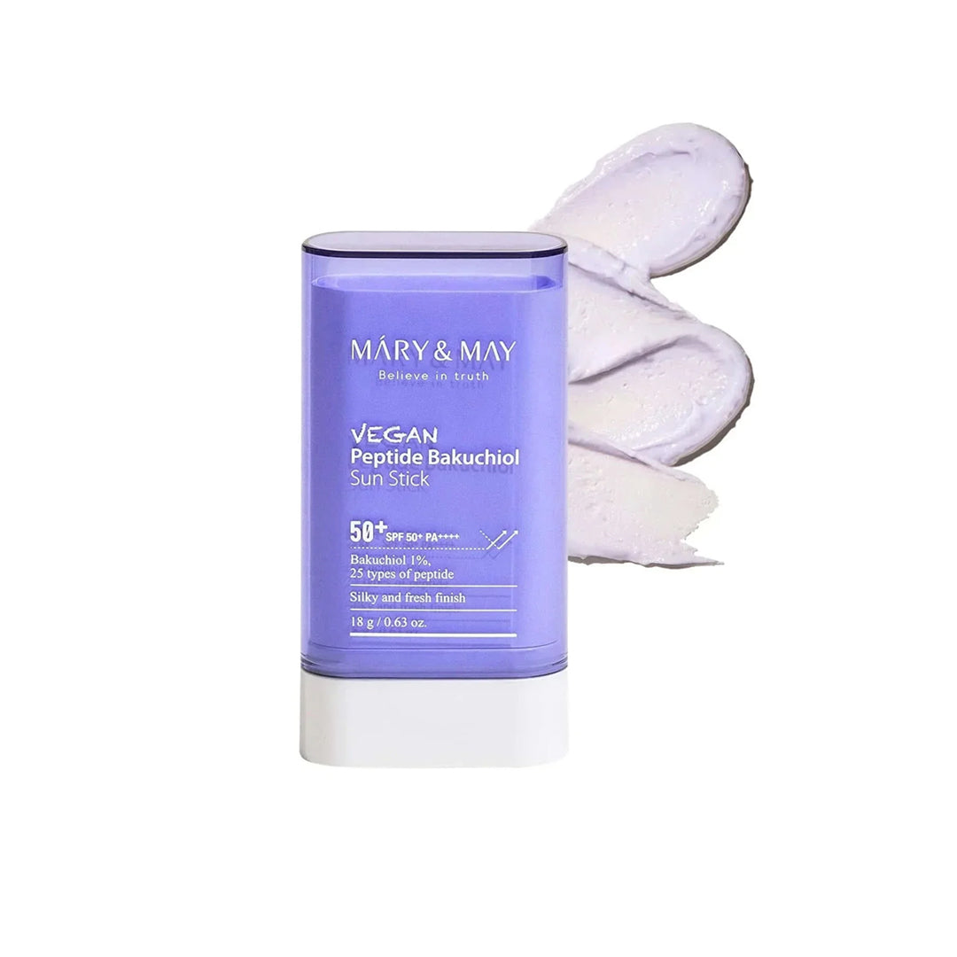 MARY&MAY Vegan Peptide Bakuchiol Sun Stick SPF50+ PA++++ apsauga nuo saulės