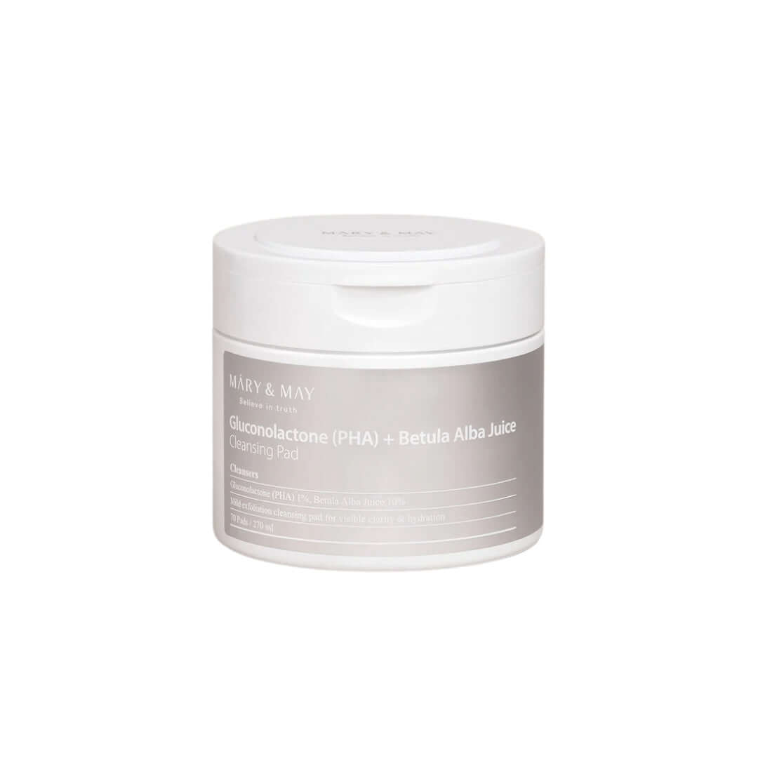 MARY&MAY Gluconolactone (PHA)+Betula Alba Juice Cleansing Pad - šveičiamieji diskeliai