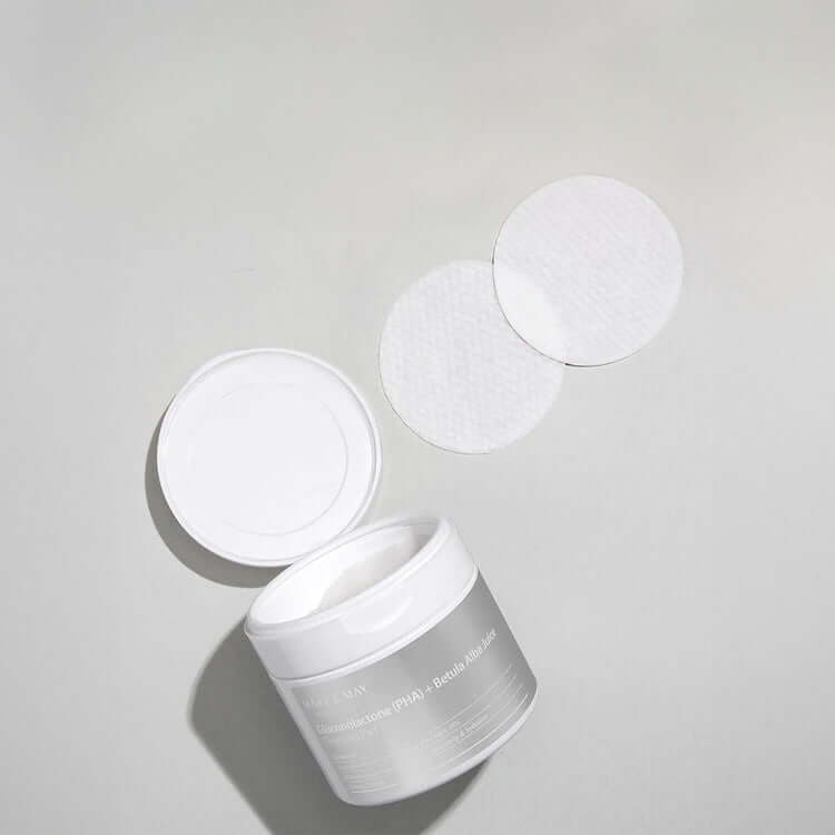 MARY&MAY Gluconolactone (PHA)+Betula Alba Juice Cleansing Pad - šveičiamieji diskeliai