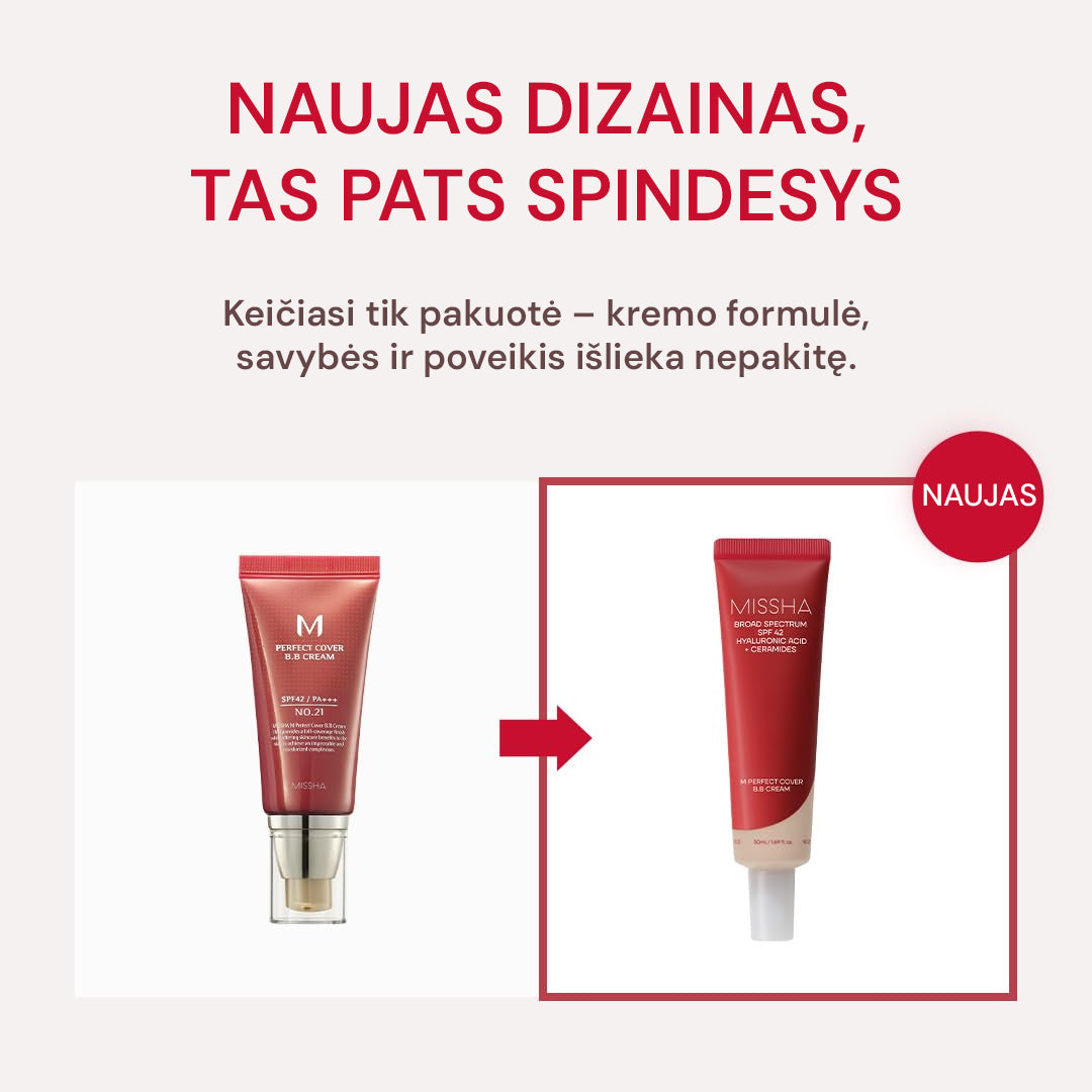 MISSHA Perfect Cover BB Cream PRO - kremas SPF42 PA+++, 50ml