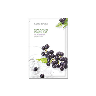 NATURE REPUBLIC Real Nature Acai Berry Mask Sheet - veido kaukė