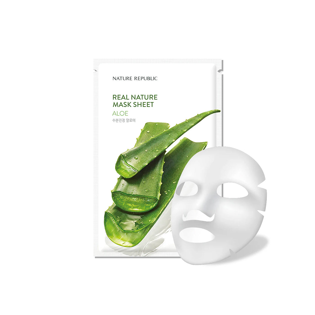 NATURE REPUBLIC Real Nature Aloe Mask Sheet - veido kaukė