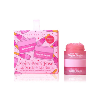 NCLA Beauty Merry Berry Rosé Mini Ornament Lip Care Duo - rinkinys lūpoms