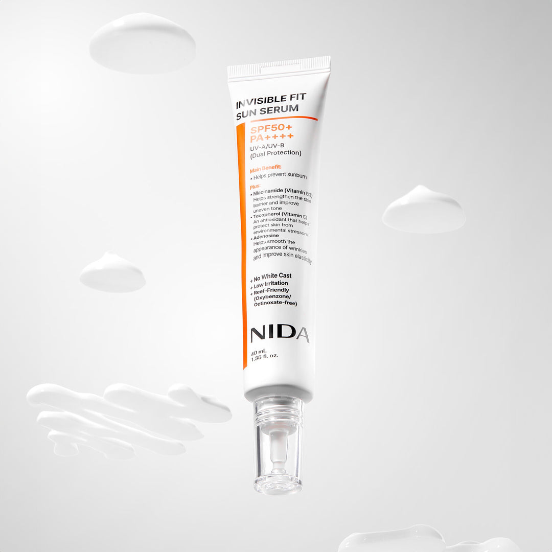 NIDA Invisible Fit Sun Serum - apsauginis veido serumas nuo saulės