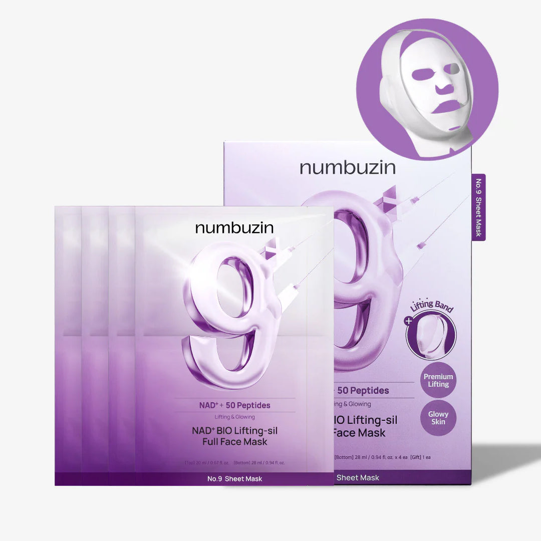NUMBUZIN No.9 NAD Bio Lifting-sil Full Face Mask - stangrinamoji lakštinė veido kaukė