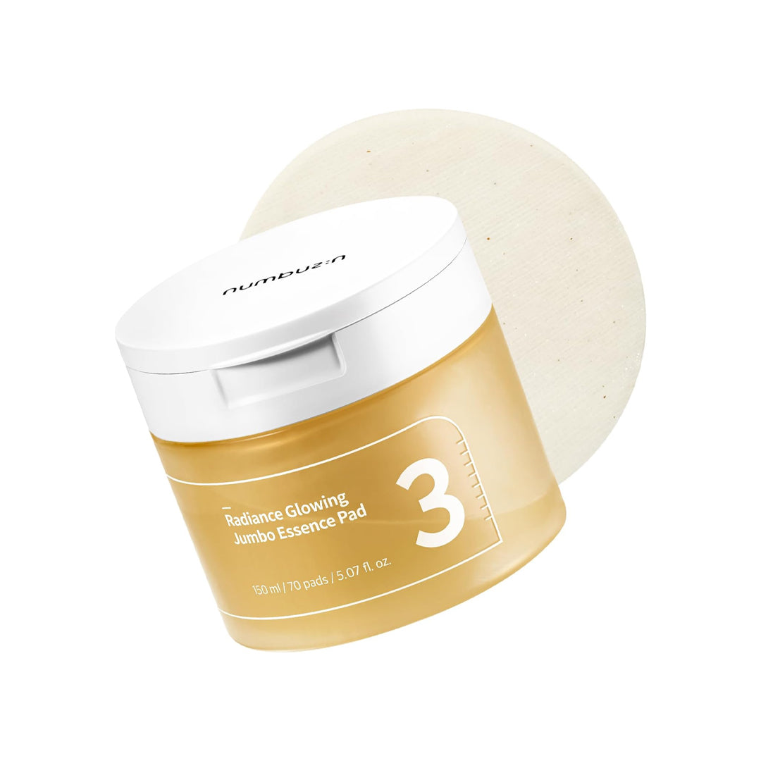 NUMBUZIN No.3 Radiance Glowing Jumbo Essence Pad - tonizuojantys padeliai