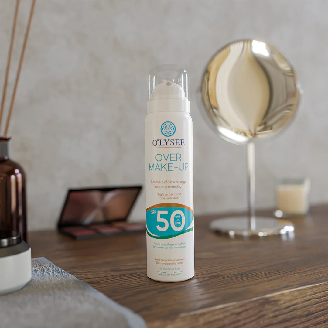 O'LYSEE Over Make-Up SPF 50 - labai aukšto faktoriaus apsauginė dulksna veidui, 75ml