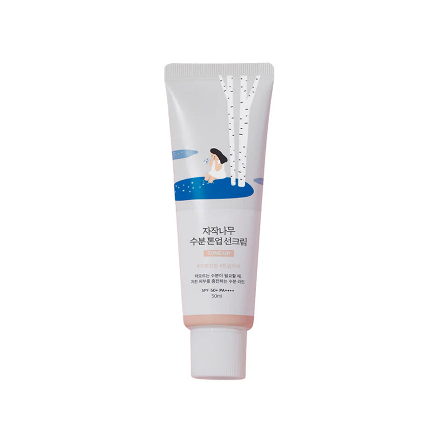 ROUND LAB Birch Juice Moisturizing Tone Up Sunscreen - apsauginis kremas nuo saulės su spalva