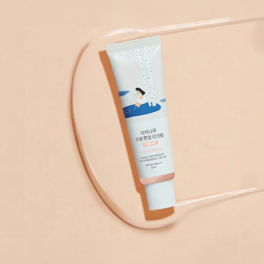 ROUND LAB Birch Juice Moisturizing Tone Up Sunscreen - apsauginis kremas nuo saulės su spalva