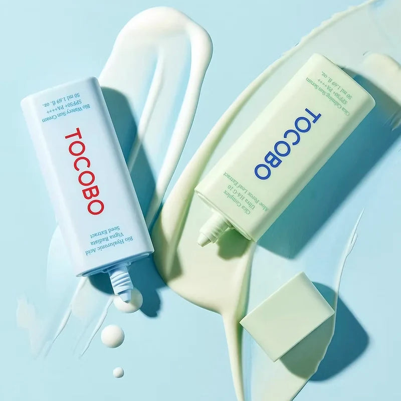 TOCOBO Cica Calming Sun Serum SPF50+ PA++++ raminantis serumas nuo saulės