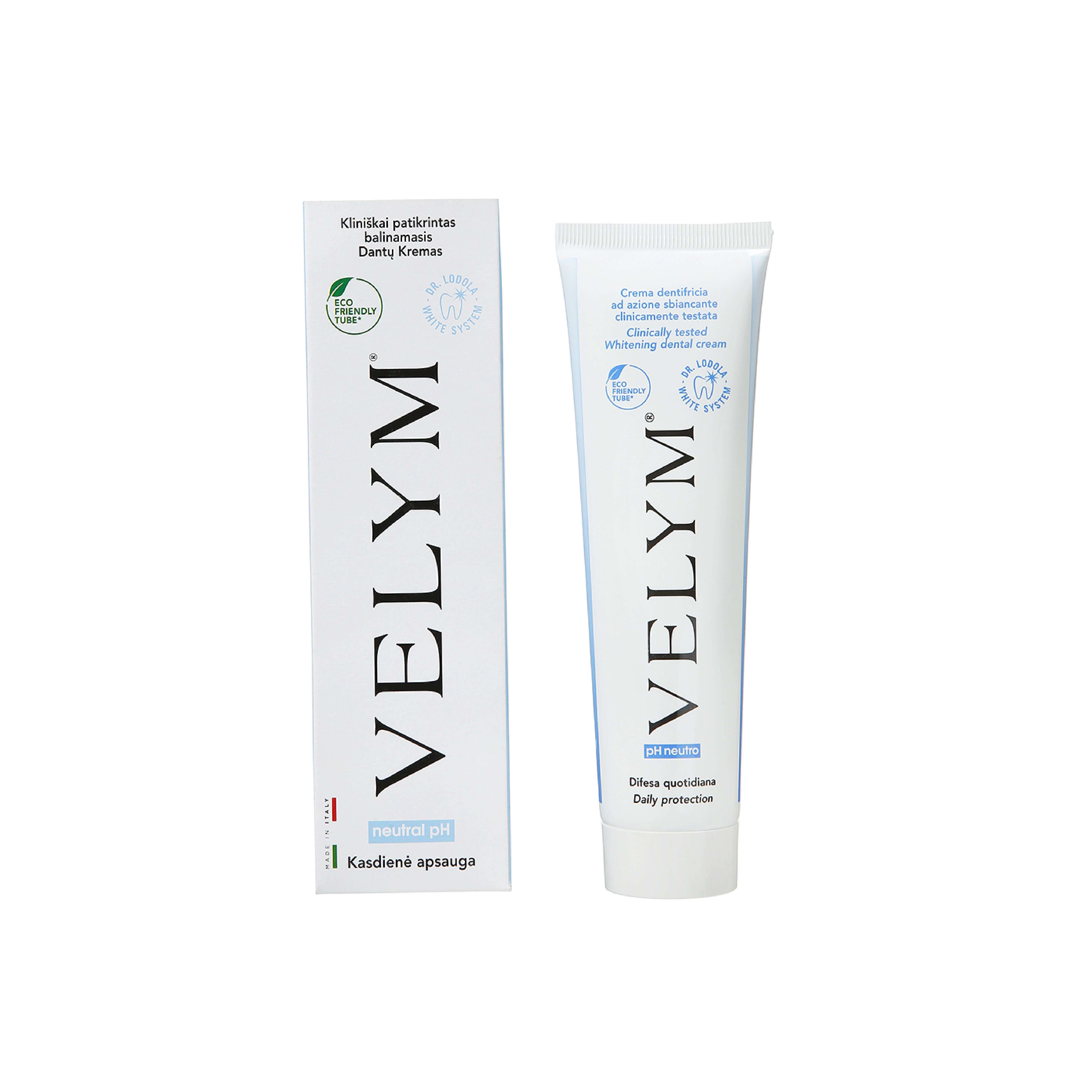 VELYM pH neutro - balinamasis dantų kremas 100ml