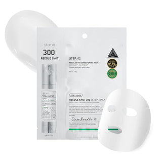 VT Cosmetics Reedle Shot 300 2Step Mask - ampulės ir raminamosios veido kaukės rinkinys