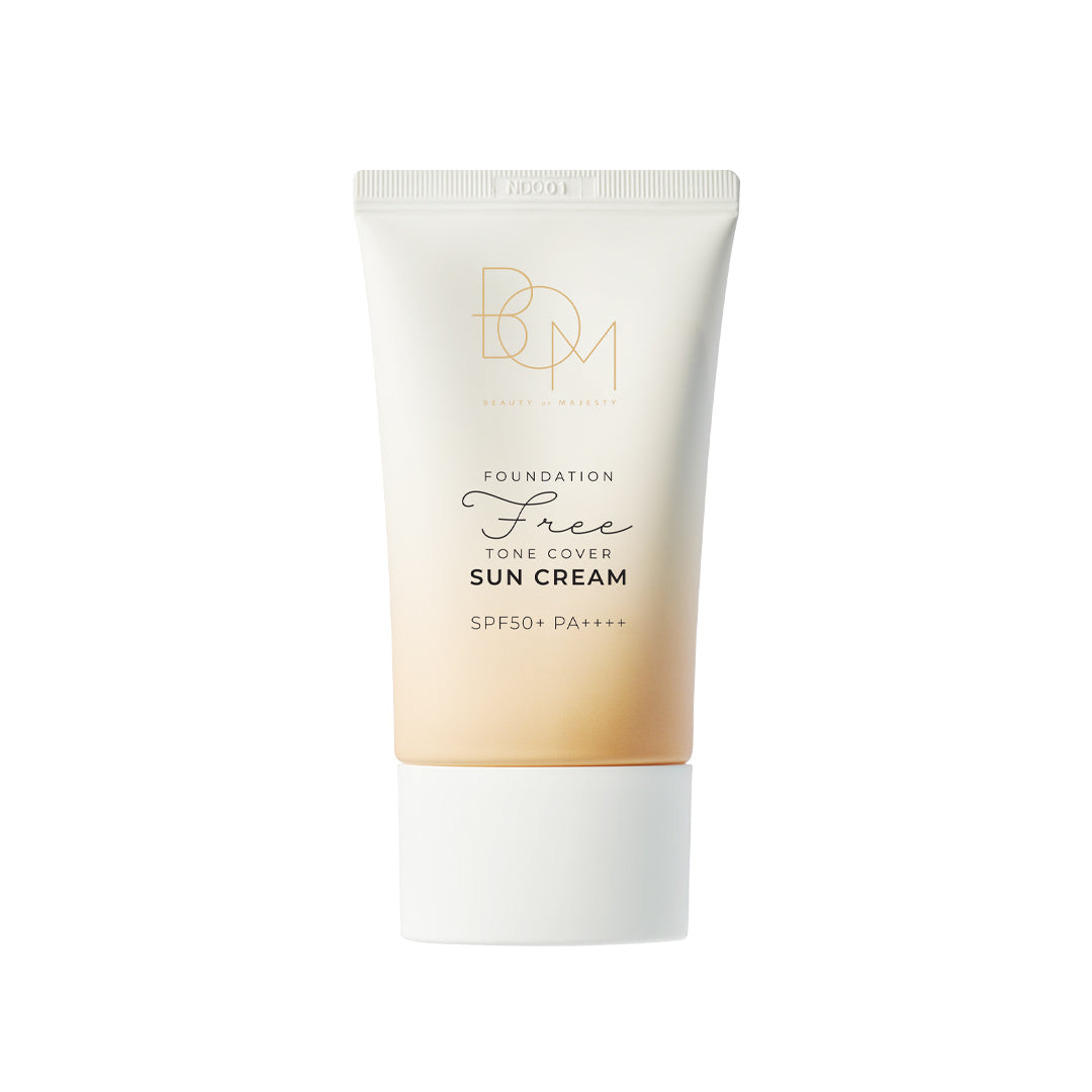 BOM Foundation-Free SPF50+PA++++ spalvą suteikiantis kremas nuo saulės