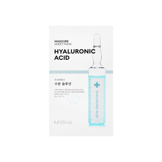 MISSHA Mascure Hydra Solution - lakštinė veido kaukė su hialurono rūgštimi