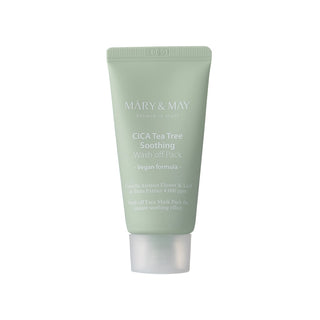 MARY&MAY Vegan CICA TeaTree Soothing Wash off Pack – molio kaukė