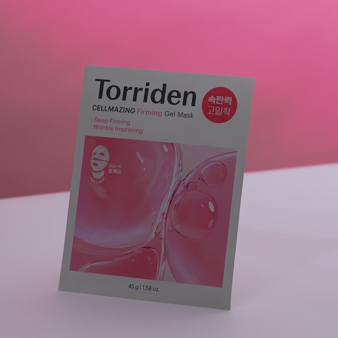 Įkelti vaizdo įrašą: TORRIDEN CELLMAZING Firming Gel Mask - hidrogelinė veido ir kaklo kaukė